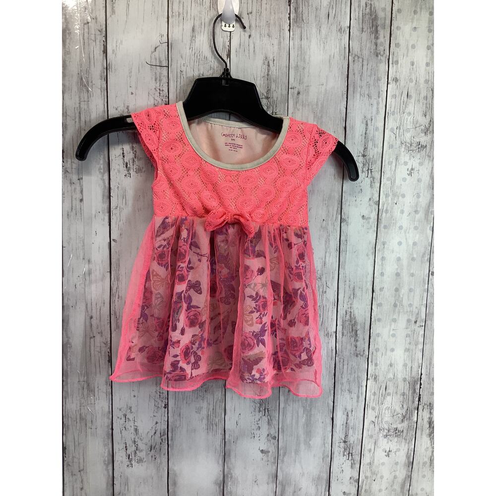 Colette Lilly Kids' Girl's Sundress, Pink Floral Polyester Size 4